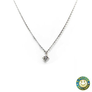 Collana oro bianco punto luce