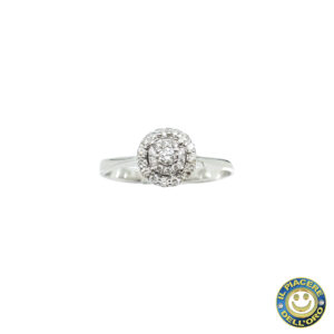 Solitario Oro bianco Magic con Diamanti 0.22 Ct