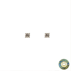 Orecchini oro bianco punto luce