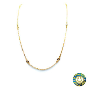 Collana oro giallo con diamanti 0.51ct