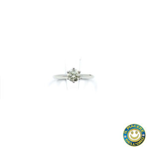 Solitario oro bianco diamante  Ct 0.68