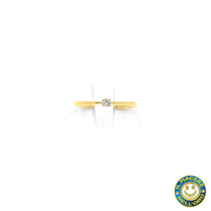 Solitario oro giallo con diamante 0.06ct