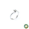 Solitario oro bianco con diamante