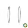 Orecchini oro bianco cerchio con diamanti