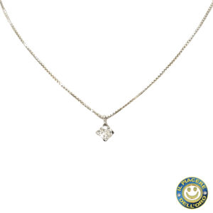 Punto luce in oro bianco con diamante 0.25ct