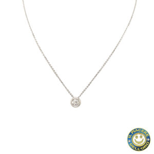 Collana punto luce in oro bianco con diamante