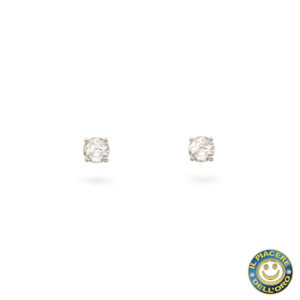 Orecchini Punto Luce Argento Rodiato