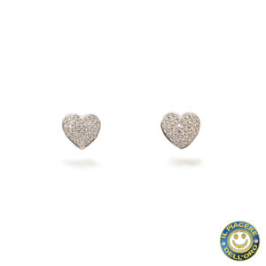 Orecchini Cuore Argento Rodiato