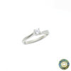 Solitario in Oro Bianco con Diamante Ct 0.21