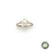 Anello oro bianco con perla e diamanti