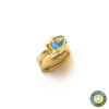 Anello oro giallo pietra azzurra