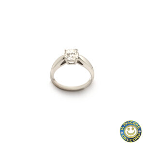 Solitario oro bianco e diamante 0.77ct