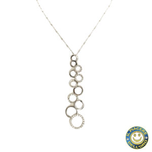 Collana oro bianco con diamanti