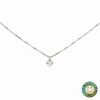 Collana  Oro Bianco Punto Luce con diamante 0,18Ct