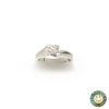 Anello Solitario Oro Bianco con Diamanti