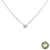 Collana Punto Luce Cipollina Oro Bianco con Diamante