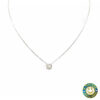 Collana Oro Bianco Punto Luce Cipollina con Diamante