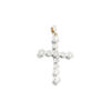 Ciondolo Croce Oro Bianco con Diamanti