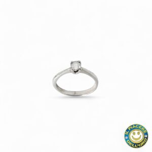 Anello Solitario con Diamante Ct 0,19