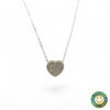Collana con Cuore di Zirconi Bianchi Argento Rodiato