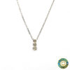 Collana  Trilogy con Zirconi Bianchi Argento Rodiato
