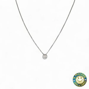 Collana Oro Bianco con Zircone