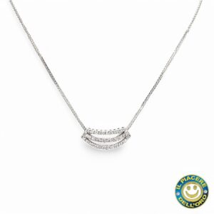 Collana Oro Bianco con Diamanti