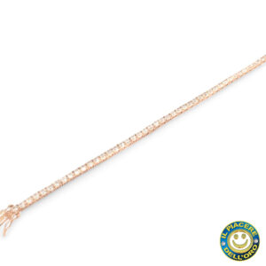 Tennis Argento Rosato con Zirconi