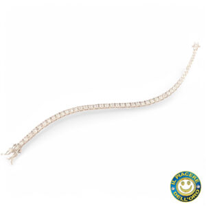 Tennis Argento  Rodiato con Zirconi Bianchi
