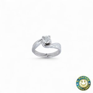 Solitario Oro Bianco con Diamante 0,50 Ct F SI1