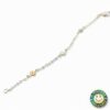 Bracciale argento con margherite smaltate