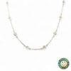 Collana Oro Bianco con Diamanti Ct 1.38