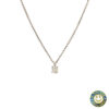 Collana Punto Luce Oro Bianco con Diamante Ct 0,17