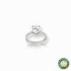 Anello Oro Bianco con Zircone