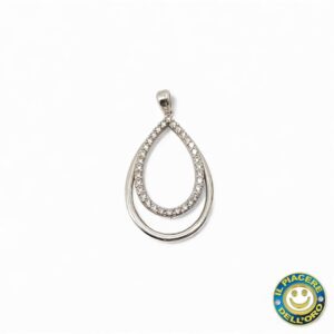 Ciondolo Oro Bianco con Diamanti