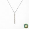 Collana Fiammifero Oro Bianco con Diamanti 0.90Ct