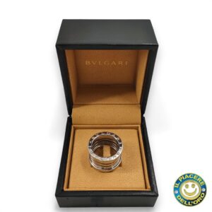 Anello Bulgari Oro Bianco B.Zero 1 con scatola