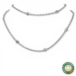 Collana Oro Bianco con Diamanti