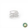 Anello Spirale Oro Bianco con Diamanti
