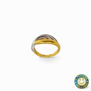 Anello oro Giallo e Bianco