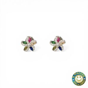 Orecchini Argento Fiore