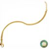 Bracciale Piatto in Argento Dorato