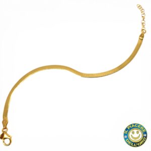 Bracciale Piatto in Argento Dorato