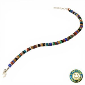 Bracciale in Argento con Pietre Colorate