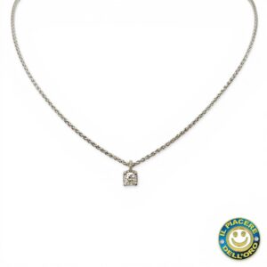 Collana in Oro Bianco con Punto Luce