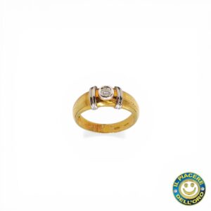 Anello Oro Giallo con Zircone