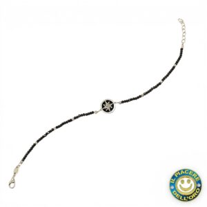 Bracciale Oro Bianco con Onice Nero