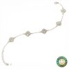 Bracciale in Argento Fiori con Zirconi
