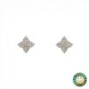 Orecchini in Argento Rodiato Stelle a 4 Punte