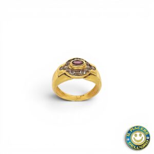 Anello Oro Giallo con Pietre